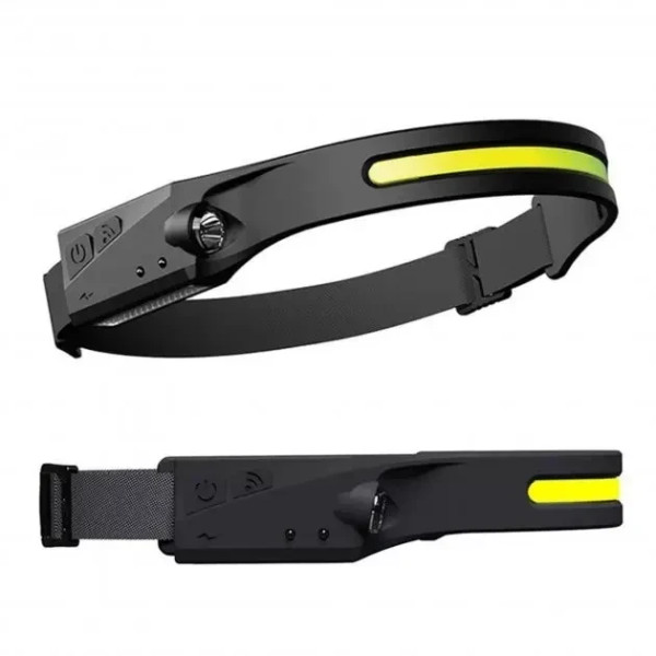 Налобный фонарь BL G28 XPE+COB с сенсором
