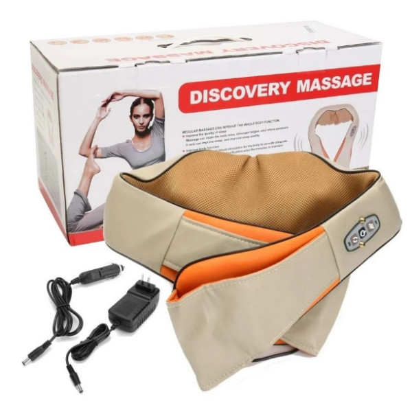 Универсальный массажер Massager of Neck Kneading, Электронный массажер для шеи, плеч, спины и поясницы  Описан