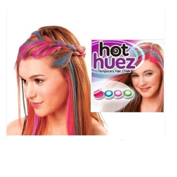 Цветной мел пудра для волос hot huez Хот Хуэз-Мгновенная покраска
