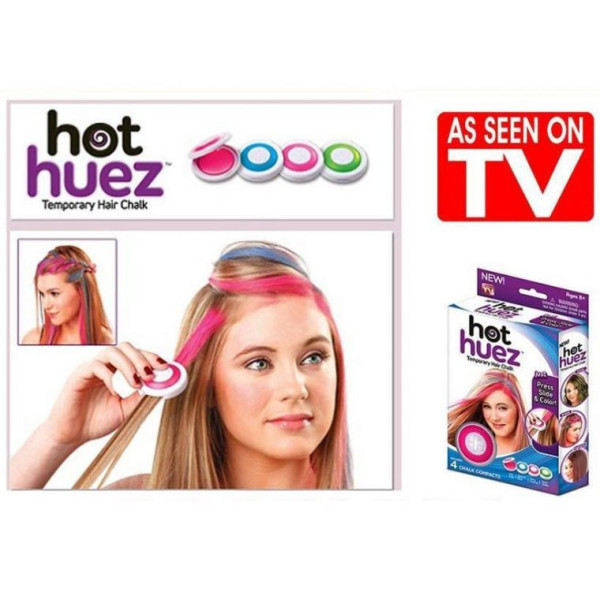 Цветной мел пудра для волос hot huez Хот Хуэз-Мгновенная покраска