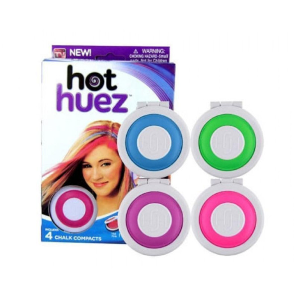 Цветной мел пудра для волос hot huez Хот Хуэз-Мгновенная покраска