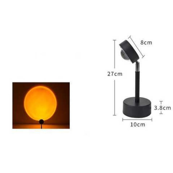 Лампа с проекцией рассвета "SUN LAMP USB" Проекционный светильник с эффектом солнца