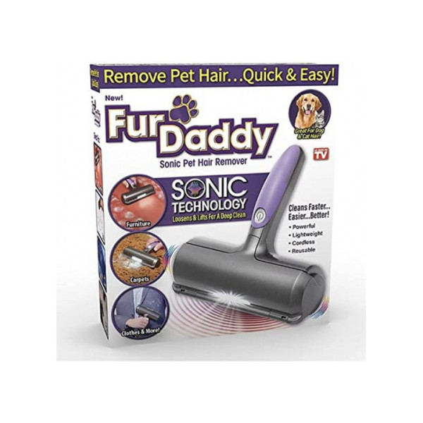 Электрическая многоразовая щетка-ролик Fur Daddy Sonic для сбора и удаления шерсти животных