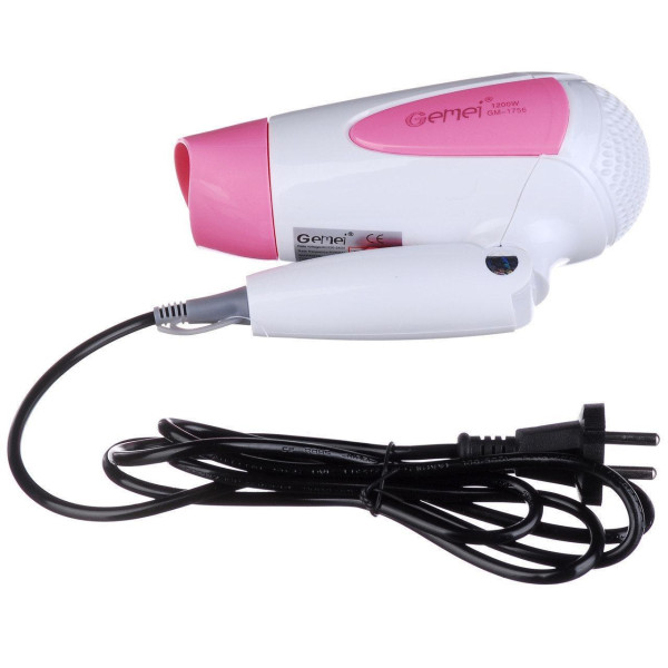 Фен дорожный Gemei GM-1756 Pink