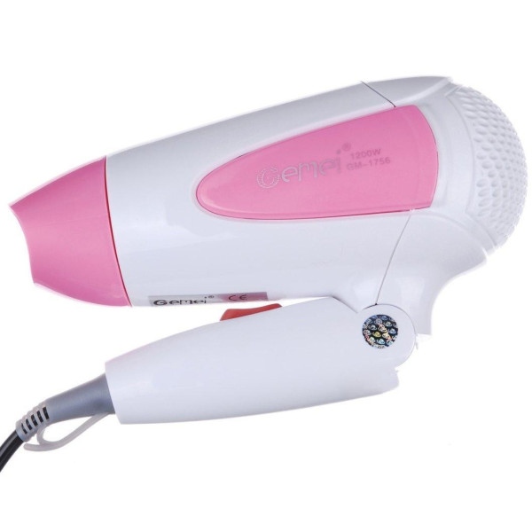 Фен дорожный Gemei GM-1756 Pink