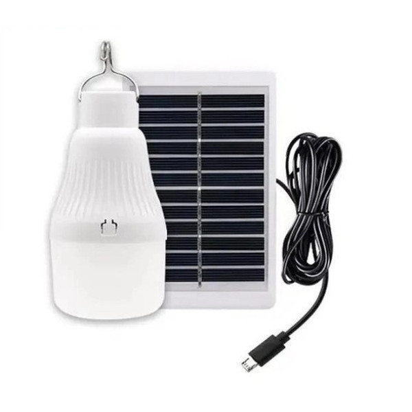 Кемпинговая LED лампа CL022 с солнечной панелью и аккумулятором, 10W