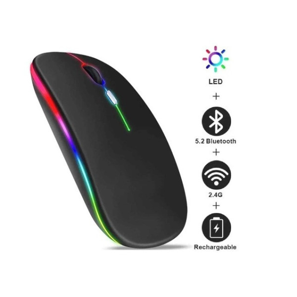 Беспроводная компьютерная мышь с аккумулятором, Bluetooth и 2.4GHz