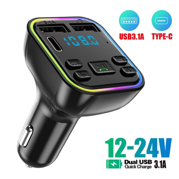 Автомобильный трансмиттер FM Player G39 с Bluetooth 5.0, FM модулятор