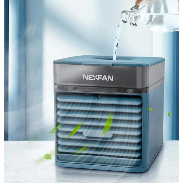 Мини кондиционер NexFan 3 в 1, настольный, с 7 цветами LED подсветки