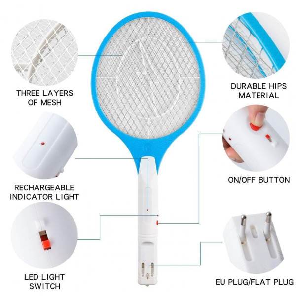 Аккумуляторная электромухобойка Bug catcher с зарядкой от сети 220V