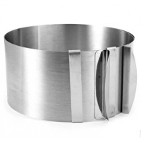 Раздвижное кондитерское кольцо для выпечки Cake Ring, 16-30 см