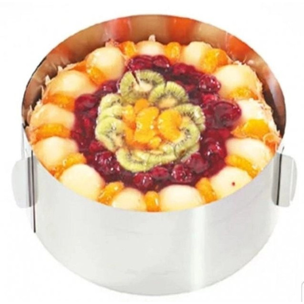 Раздвижное кондитерское кольцо для выпечки Cake Ring, 16-30 см