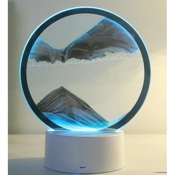 Настольная лампа-ночник в виде песочных часов, RGB подсветка, 3D картина