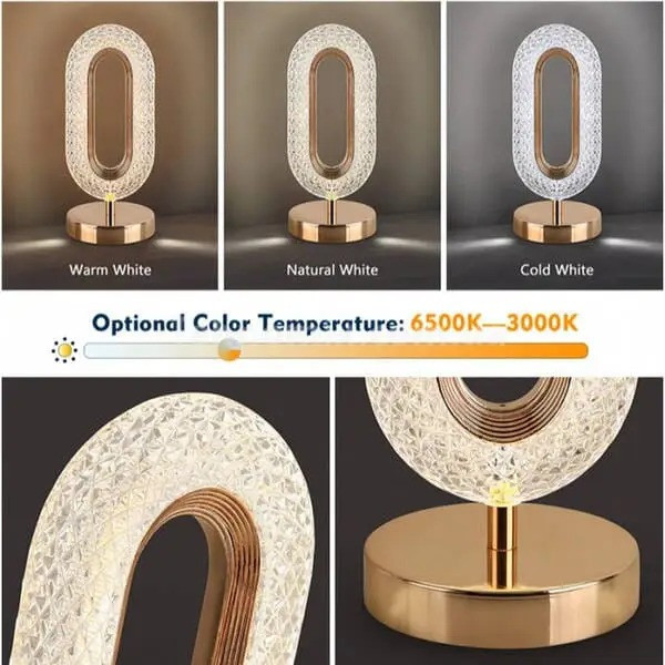 Настольная лампа Creative Table Lamp 16 с тремя видами свечения и кристаллами