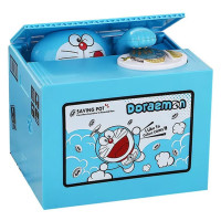 Детская интерактивная электронная копилка для монет, от батареек DORAEMON