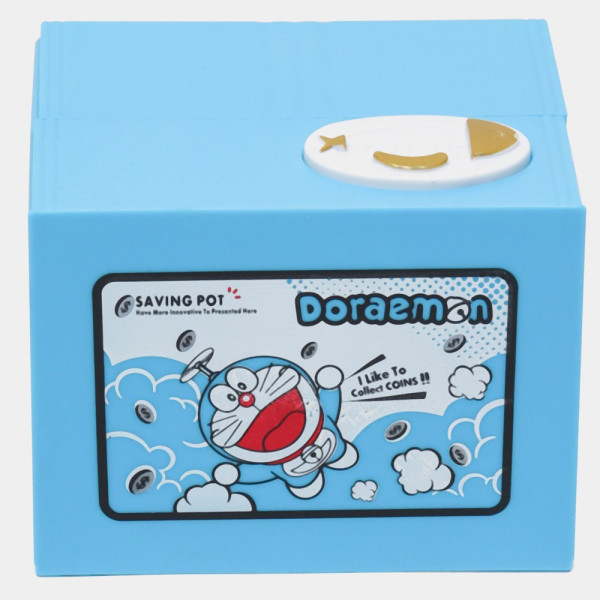 Детская интерактивная электронная копилка для монет, от батареек DORAEMON