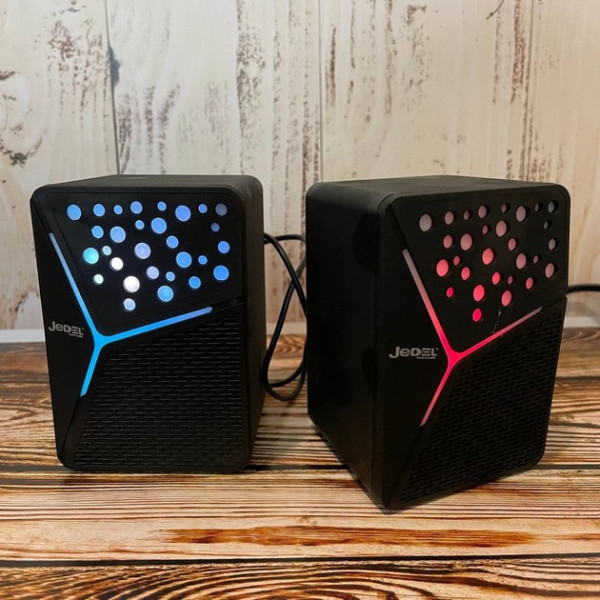 Колонки JEDEL S554 для компьютера и ноутбука RGB 2.0 USB / Акустическая система для ПК