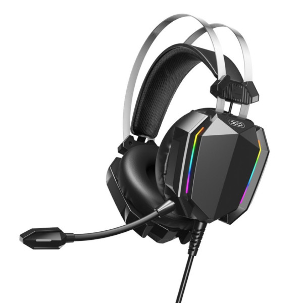 Проводные полноразмерные игровые наушники гарнитура XO GE-07 Black AUX USB