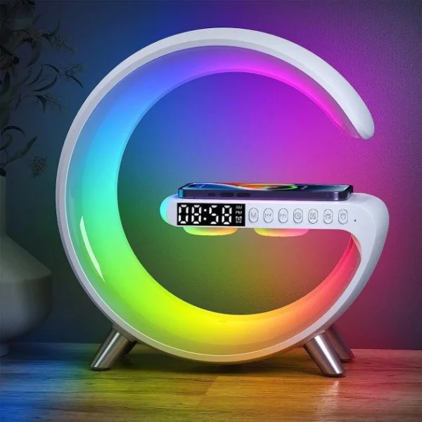 Многофункциональная лампа-ночник Smart Light Sound Machine 5в1 с Bluetooth колонкой,будильником, RGB-подсветка