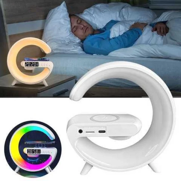 Многофункциональная лампа-ночник Smart Light Sound Machine 5в1 с Bluetooth колонкой,будильником, RGB-подсветка