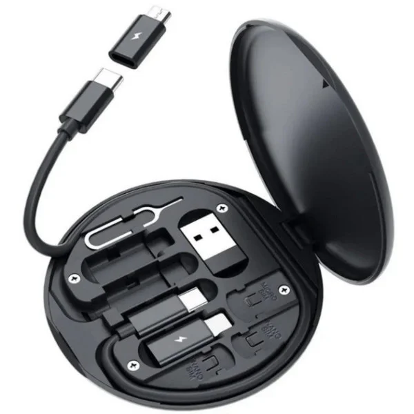 Портативный многофункциональный набор адаптеров и кабелей с USB переходниками и держателем для смартфона