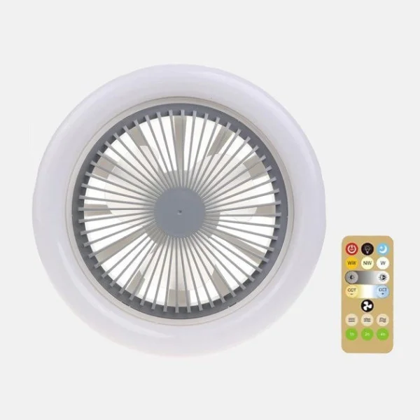 Подвесная LED- лампа с вентилятором и пультом, 3 режима света и вентиляции, цоколь E27, 20.5 Вт