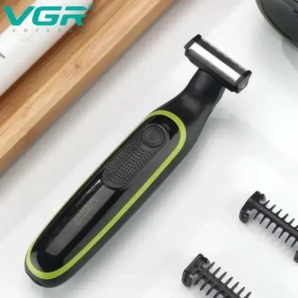 Мужской электрический триммер Geemy GM-3108 для стрижки бороды, усов и волос с насадками и аккумулятором