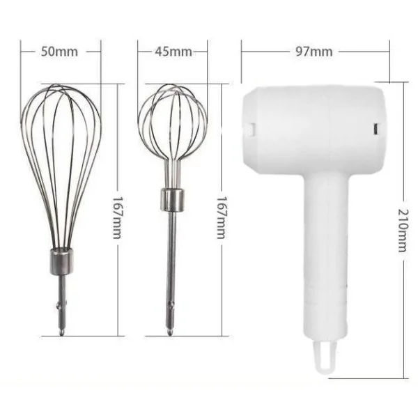 Беспроводной электрический венчик с USB зарядкой / Ручной миксер для кухни