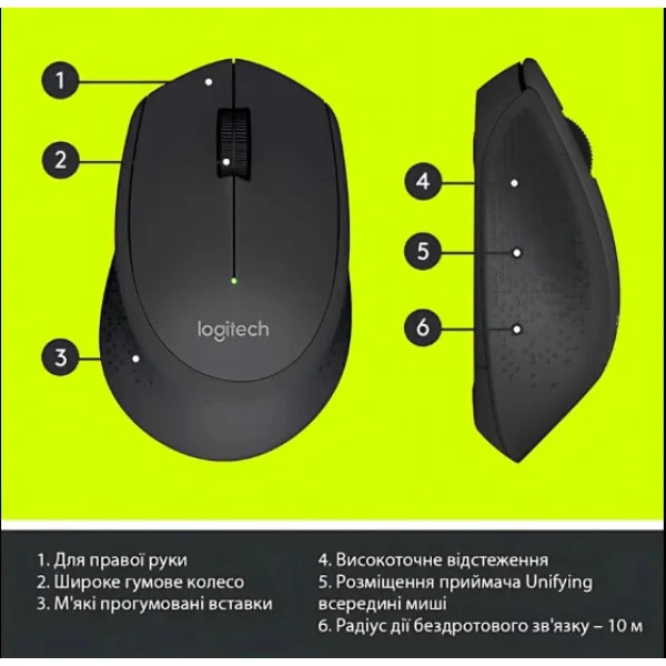 Беспроводная оптическая мышь M280 с 3 кнопками, USB, эргономичная, для офиса и дома