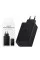 Сетевое зарядное устройство 65W Trio с 2 Type-C и USB-A, поддержка быстрой зарядки PD 3.0 / SFC / AFC, черное