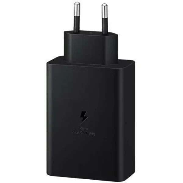 Сетевое зарядное устройство 65W Trio с 2 Type-C и USB-A, поддержка быстрой зарядки PD 3.0 / SFC / AFC, черное
