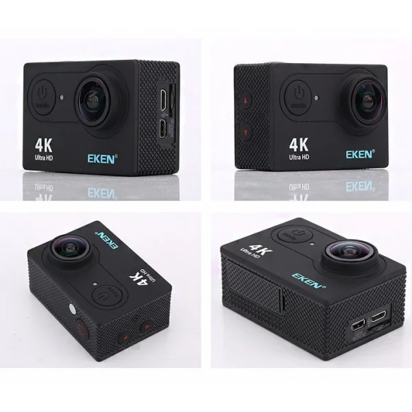 Экшн-камера Eken H9 Ultra HD 4K Wi-Fi + аквабокс и крепления, угол обзора 170°, экран 2", видеорегистратор