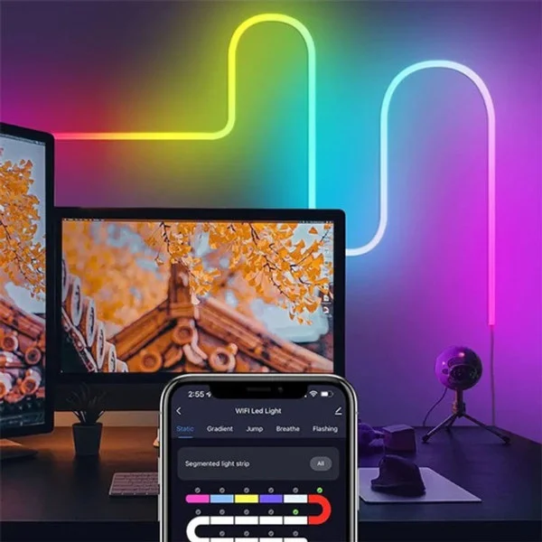 Умная Wi-Fi неоновая светодиодная лента Gosund RTS0046 5 м RGB с пультом и управлением через приложение