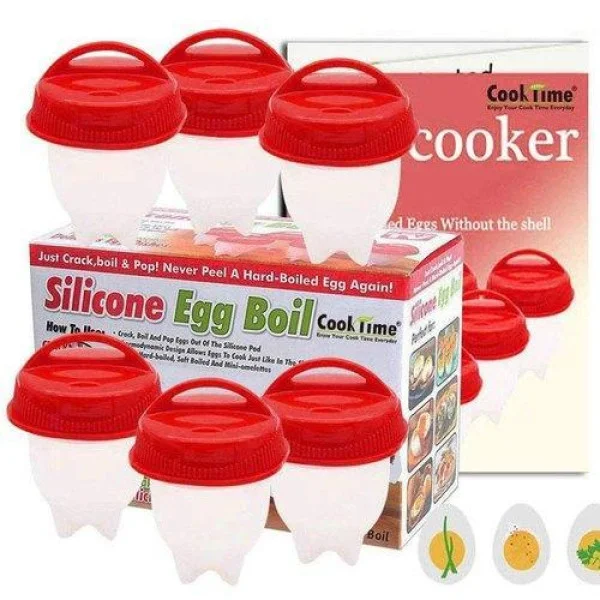 Яйцеварка Silicone Egg Boil на 6 яиц, силиконовые формочки для варки яиц вкрутую и всмятку