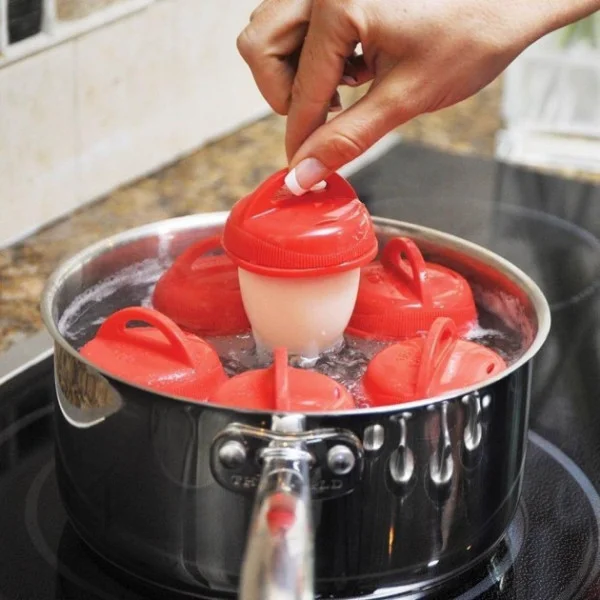 Яйцеварка Silicone Egg Boil на 6 яиц, силиконовые формочки для варки яиц вкрутую и всмятку