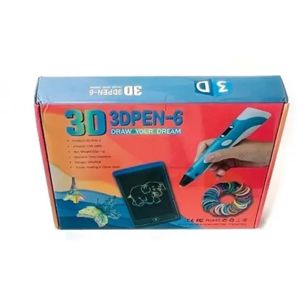 Детский набор 3D ручка Pen 6+ с планшетом для рисования 3D PEN AND436, набор для творчества детей