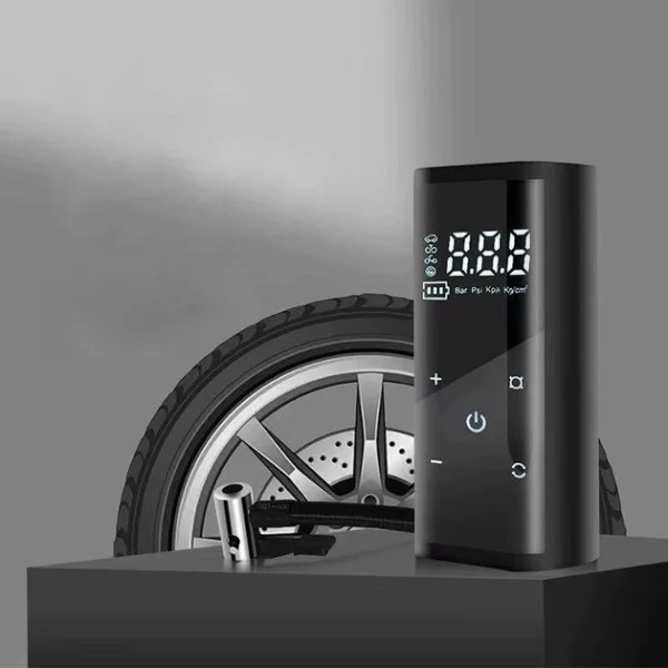 Портативный аккумуляторный компрессор для шин Tire Air Compressor 6000 мАч с цифровым дисплеем