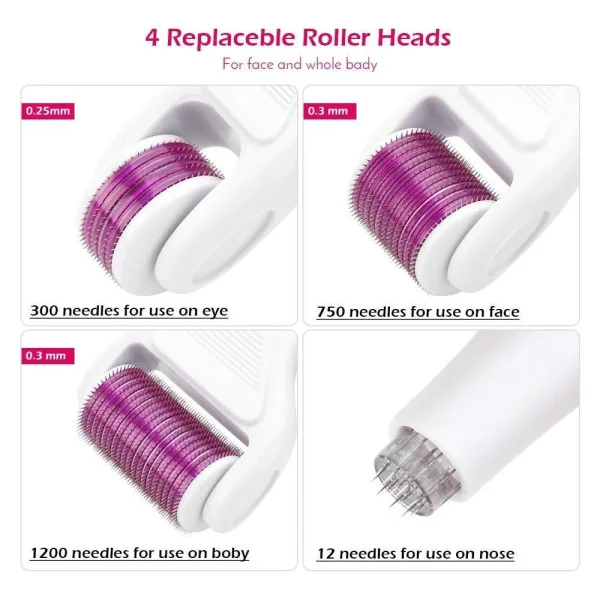 Мезороллер для лица и тела 5в1 Derma Roller System – титановые иглы, омоложение, подтяжка, уход за кожей