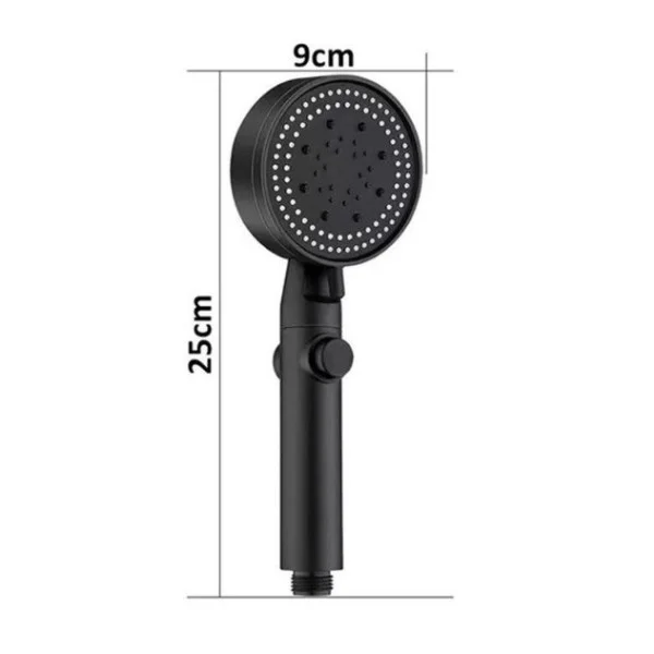 Насадка для душа Shower Set черная с держателем и шлангом, душевой комплект 4 режима