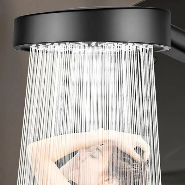 Насадка для душа Shower Set черная с держателем и шлангом, душевой комплект 4 режима