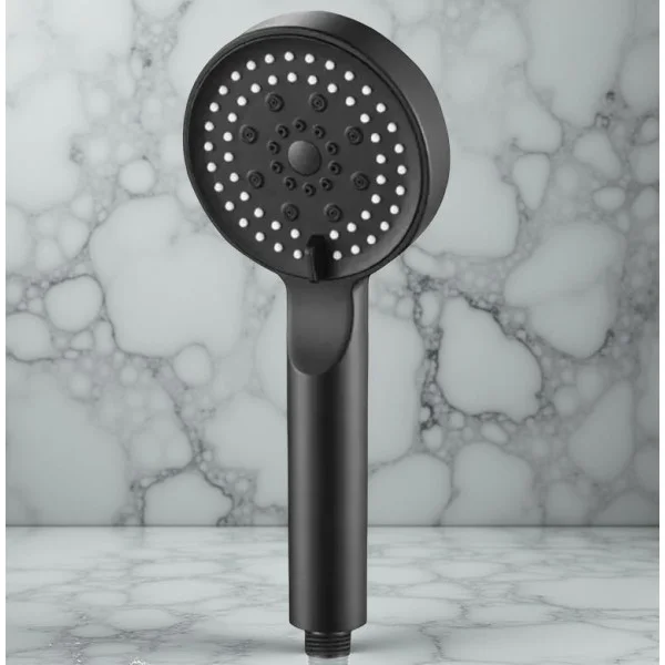 Насадка для душа Shower Set черная с держателем и шлангом, душевой комплект 4 режима