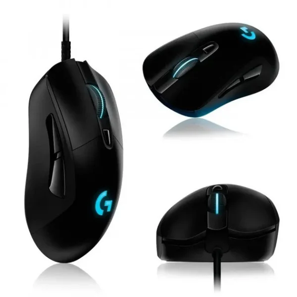 Игровая проводная мышь G407 Silent Plus, LED подсветка, 12000 DPI, бесшумная, эргономичная