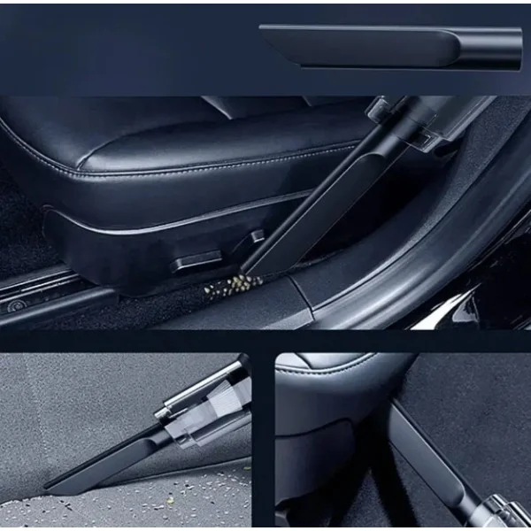 Автомобильный пылесос Vacuum Cleaner 9997 с аккумулятором, HEPA фильтром и 6 насадками
