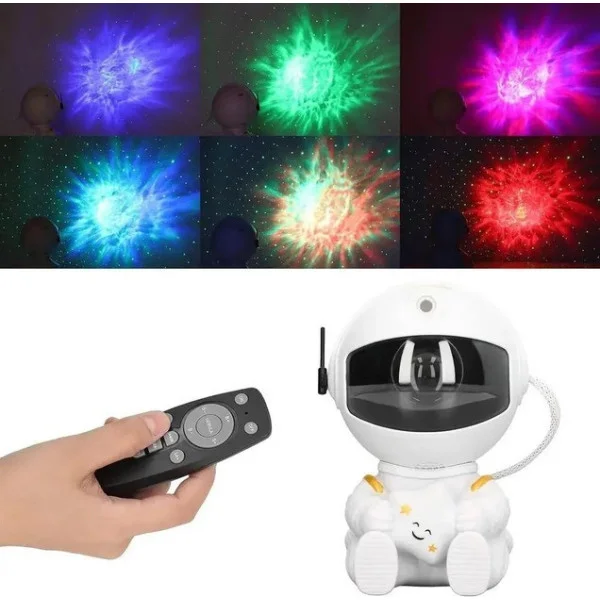 Ночник-проектор «Астронавт» с лазерной LED-проекцией звездного неба, 8 режимов подсветки и пультом ДУ