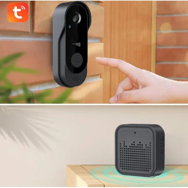 Беспроводной видеозвонок с камерой и ночным видением Tuya Smart Life Doorbell, Wi-Fi, двухсторонняя связь