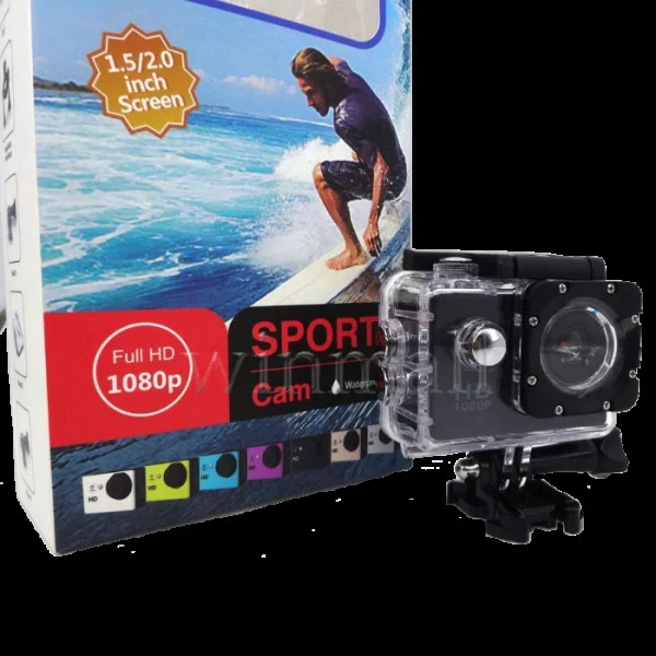 Экшн-камера A7 Sport Full HD 1080P с водонепроницаемым боксом и комплектом креплений