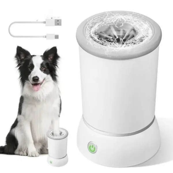 Автоматическая мойка лап для собак Pet Foot Wash с USB и силиконовыми щетками