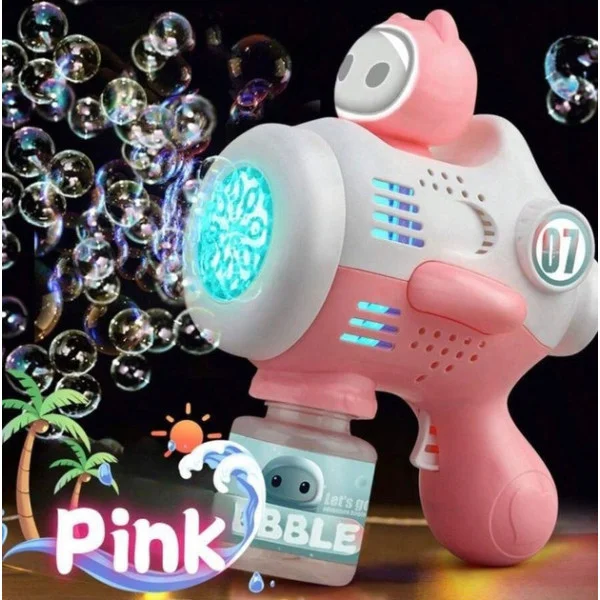 Машинка для мыльных пузырей Bubble Maker с подсветкой и аккумулятором для детей