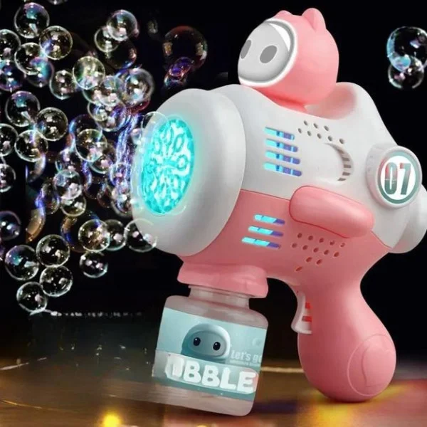Машинка для мыльных пузырей Bubble Maker с подсветкой и аккумулятором для детей