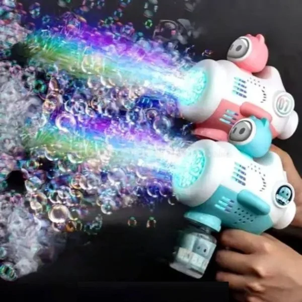 Машинка для мыльных пузырей Bubble Maker с подсветкой и аккумулятором для детей